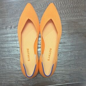 Rothy's Vibrant Orange Pointed Flats